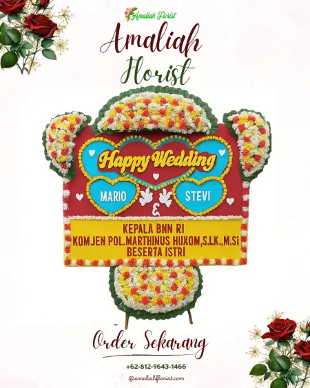 Papan Bunga Pernikahan Belawang